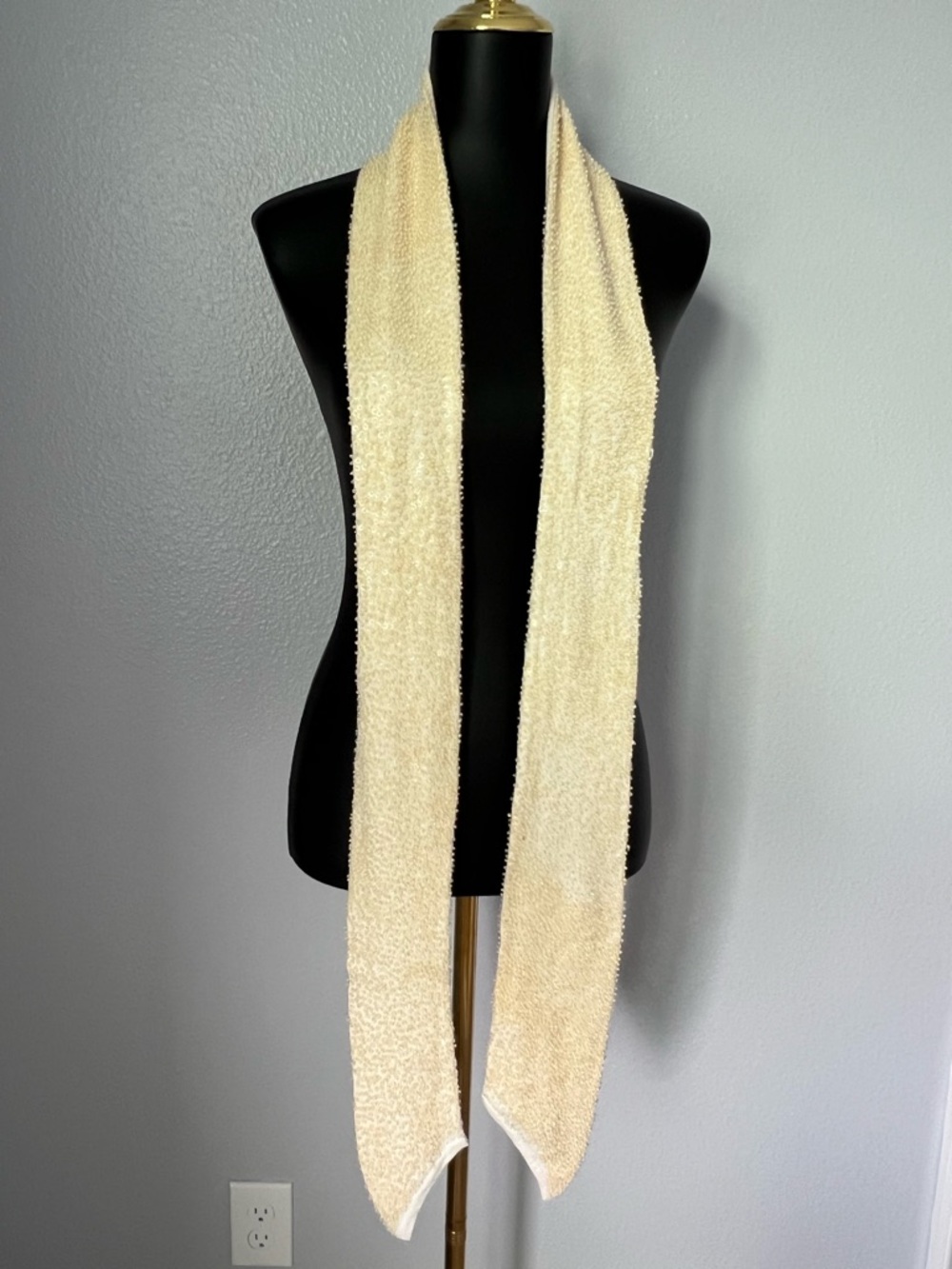 J. Crew Vintage Cream Sequin Knit Scarf